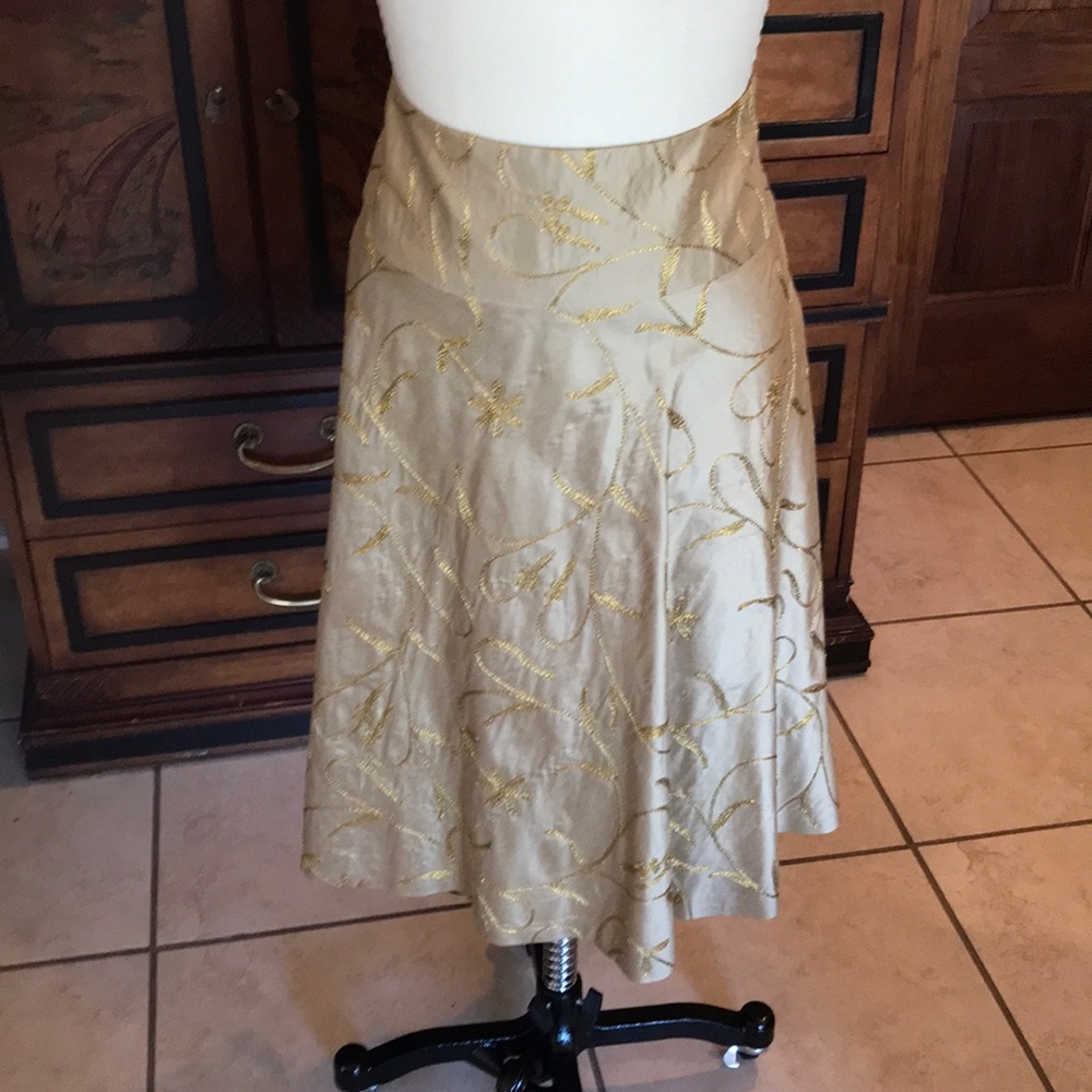 A Line silk skirt